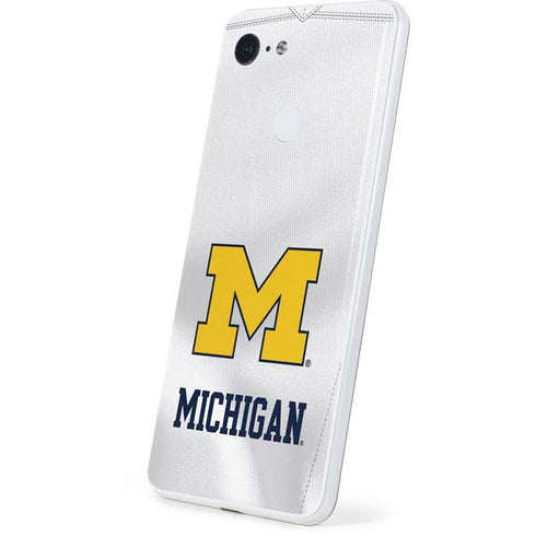 University of Michigan White Jersey Google Pixel 3 Skin